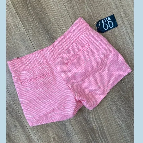 Lilly Pulitzer Sloane Shorts Sparkle Pink Swirly Boucle Tweed Size 00 Like New - Picture 3 of 15